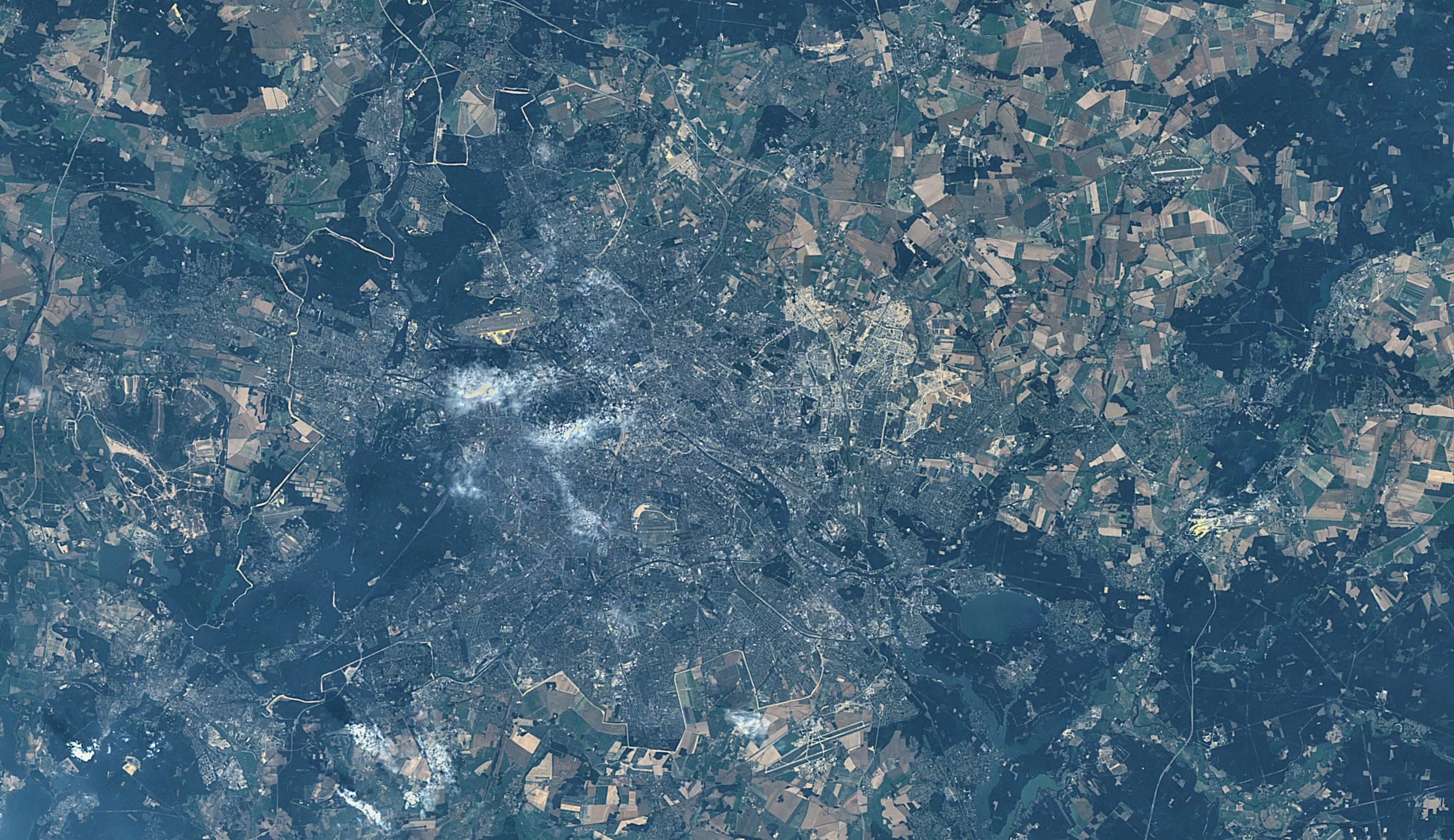 Satellite capture of Berlin, Germany, recorded from orbit
