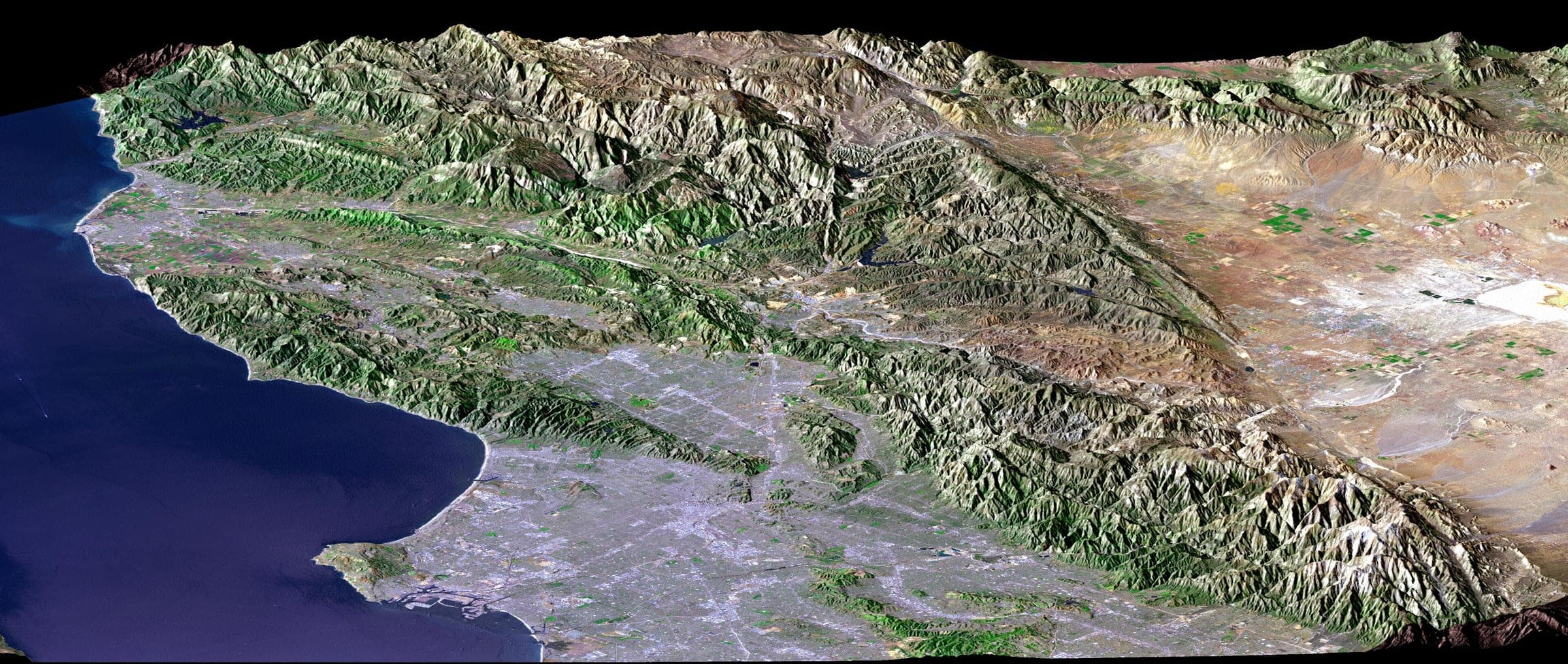 The frame acquired by mission 32BF over Los Angeles, California