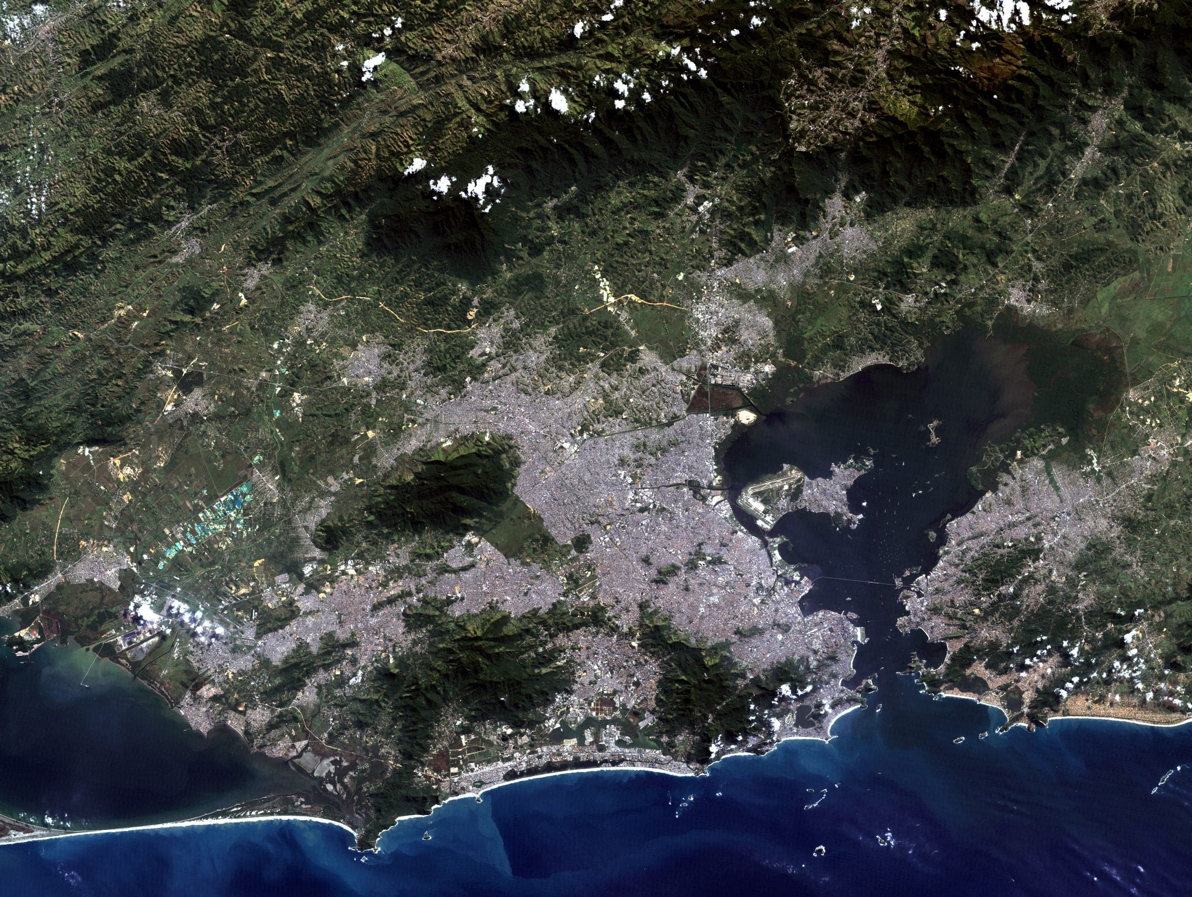 Satellite capture of Rio de Janeiro, Brazil, recorded from orbit